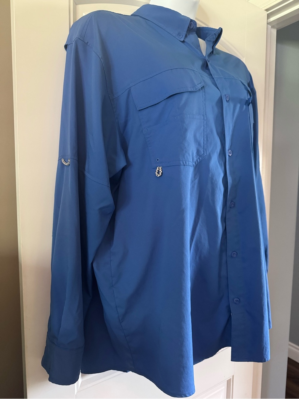 Columbia Blue Outdoor PFG Shirt SPF 50